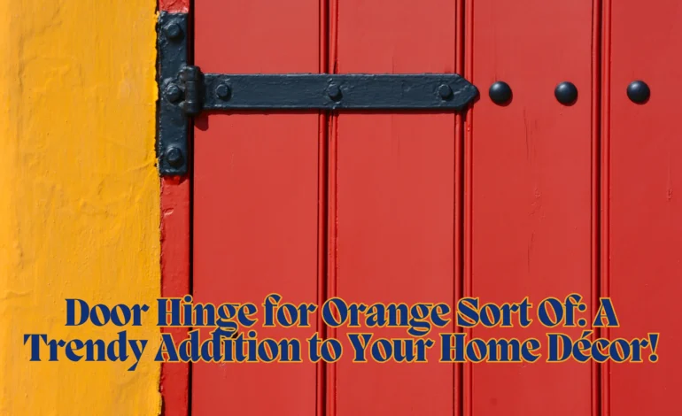 Door Hinge for Orange Sort Of A Trendy Addition to Your Home Décor!